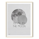 A:Sign plakat fly me to the moon 50 x 70 cm - Fransenhome